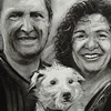 comissioned portrait in charcoal.
