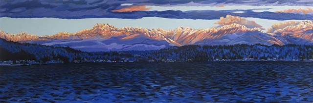 Winter Dawn on Olympics