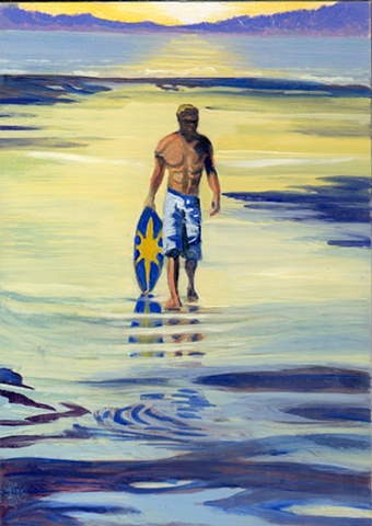 Greek mythology helios painting of Alki by Patri O'Connor