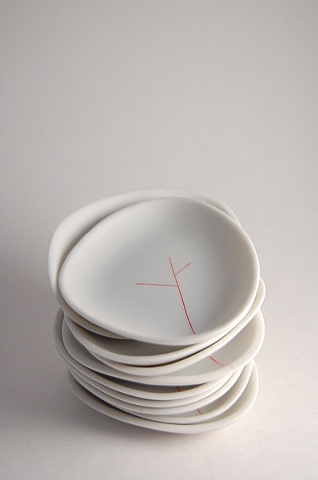 Small Red Tree Plates