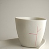 Red Tree Cup and Plate