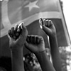 Fists in the air