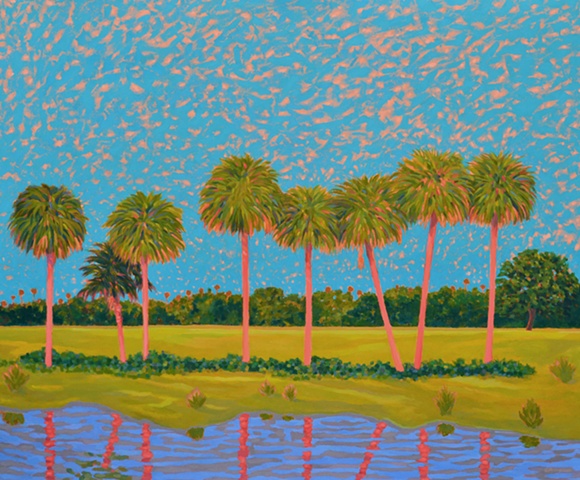 "The Royals" painted by Florida Artist Gary Borse, acrylic on canvas 72 x 60, Collection of the State of Florida