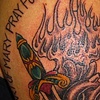 Catholic sacred heart and dagger