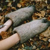 But today I am only half myself  (deer hoof mittens and shoes) with performer 