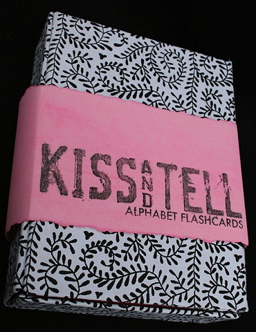 "kiss and tell" flashcard set.