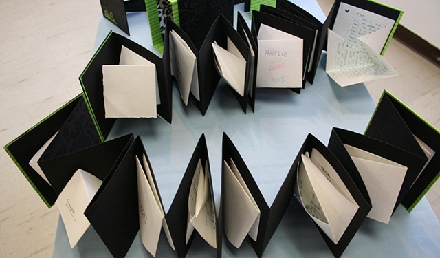 "notes" book.