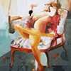 "Female Nude Dematerializing"