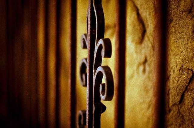 rusted gate