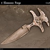 Damascus Push Dagger