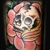 Skull in a rose