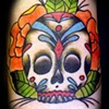 Skull and flower