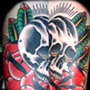 skull and roses