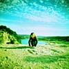 Emma on a cliff