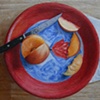 Knife and Peach