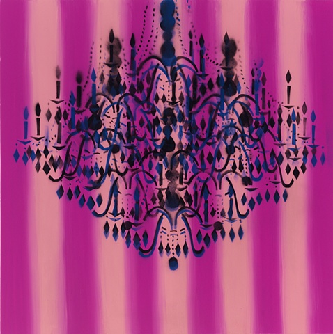 Chandelier Pink Stripe