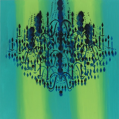 Chandelier Green Stripe