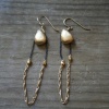 Gold Tear Earring
