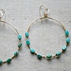 Large Hoops with Turquoise 