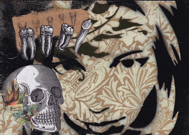 girl with teeth, skull