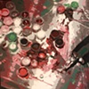 green / magenta tray