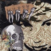 girl with teeth, skull