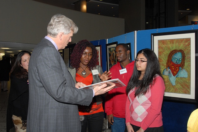 talking to the mayor