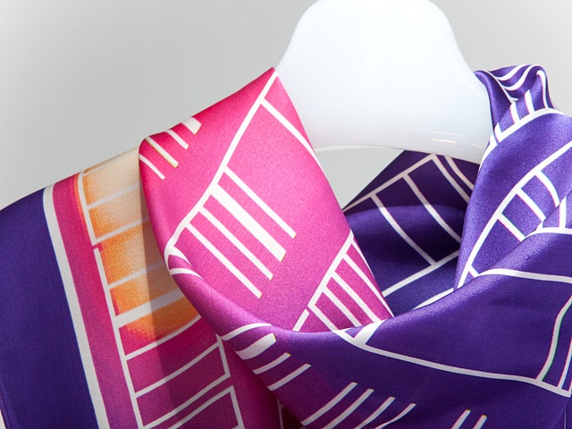 8bitCode Colorized Silk Square Scarf