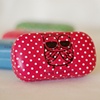 "I CAN'T SEE SHIT!!!" contact case - pink polka dot 
