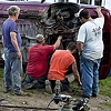 Upturned Car.