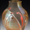 Raku Vase