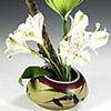 DB3 glazed ikebana vase.