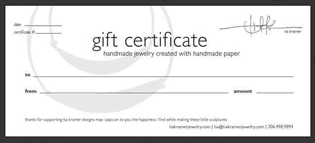 Gift Certificate