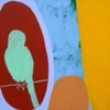 Parakeet in Abstract Painting