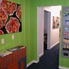 MOXY office painted in WICKED green