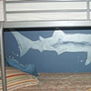 shark whale between the bunk beds
