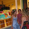 Bowley exhibit - hanging out front of the gallery - best place to be at the end of the night