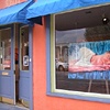Portrait in window for one year anniversary exhibit 2006