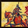 Joan of Arc with Bougainvillea