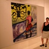 Mare in front of painting
