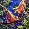 angel trumpet and iron fence