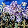 purple flowers along iron fence - NOLA