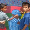 Painting with the boys