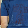 Back of dark blue blouse