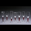 Ruby Stem Wine Cups