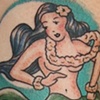 Vintage hula girl postcard