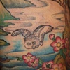 Japanese scene with owl