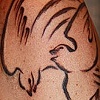 brush painted birds