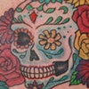 Sugar skull with daisy eye