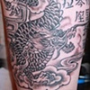 Chinese dragon and characters